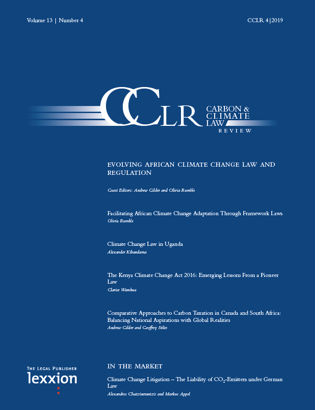 Climate Change Law and Governance